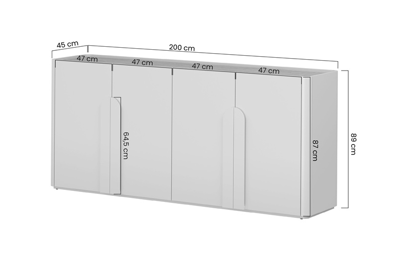 Pastatoma komoda Lima 200 cm - Image 8